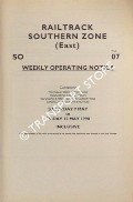 Book cover of Weekly Operating Notice containing Temporary Speed Restrictions, Engineering Arrangements, Signalling & Permanent Way Alterations, General Instructions and Notices, 9 to 15 May 1998 by Railtrack Southern (East)